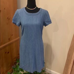 🌹Vintage Banana Republic • Light Blue Denim Short Sleeve Mini Dress